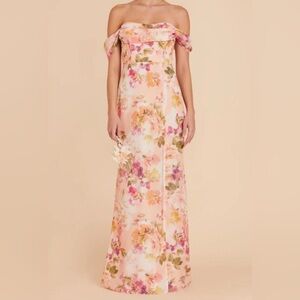 Birdy Grey Strapless Floral Dress - Pink and Cream